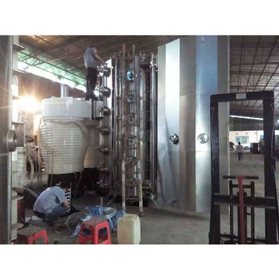 Stainless Steel Bucket Artwork PVD Vacuum Titanium Nitride Coating Machine For Golden Color