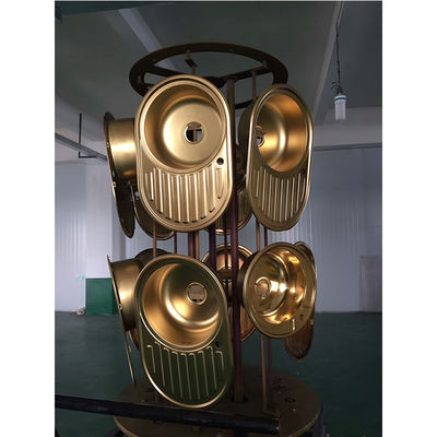 Strong Film Adhesion Easy Operation PVD Gold Plating Machine For Stainless Steel Wash Basin Kitchen Utensils