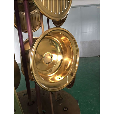 Strong Film Adhesion Easy Operation PVD Gold Plating Machine For Stainless Steel Wash Basin Kitchen Utensils