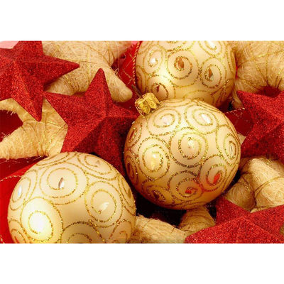 Plastic Christmas Ball Red Blue Silver Golden Color Evaporation Vacuum Coating Machine